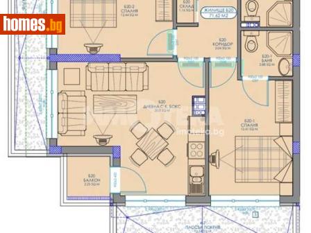 Тристаен, 106m² - Апартамент за продажба - 117784582
