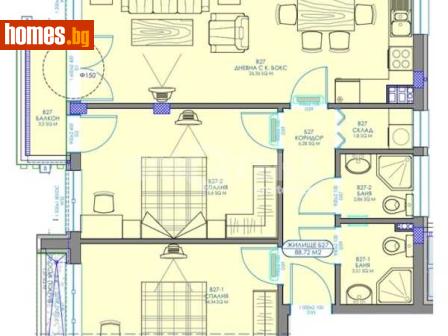 Тристаен, 104m² - Апартамент за продажба - 117784631