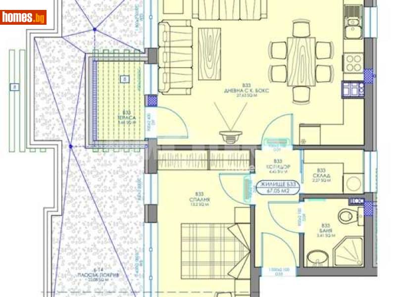 Двустаен, 103m² - Жк. Обеля 2, София - Апартамент за продажба - ИМОТЕКА АД - 117784673