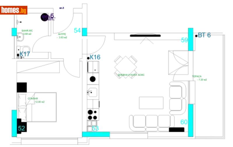 Двустаен, 78m² - Жк. Младежки хълм, Пловдив - Апартамент за продажба - АВИРЕКС НЕДВИЖИМИ ИМОТИ - 117785983