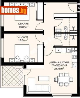 Тристаен, 103m² - Апартамент за продажба - 117801968