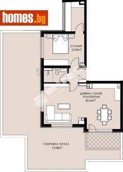 Двустаен, 91m² - Апартамент за продажба - 117802030