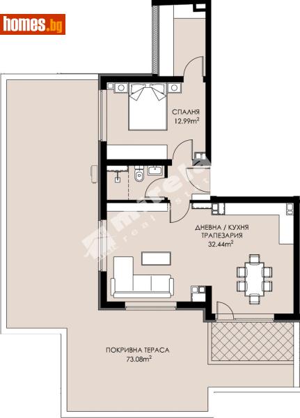 Двустаен, 91m² - Жк. Люлин 9, София - Апартамент за продажба - МИРЕЛА - 117802030