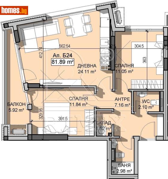 Тристаен, 94m² - Кв. Манастирски Ливади, София - Апартамент за продажба - Римекс Имоти - 117810960