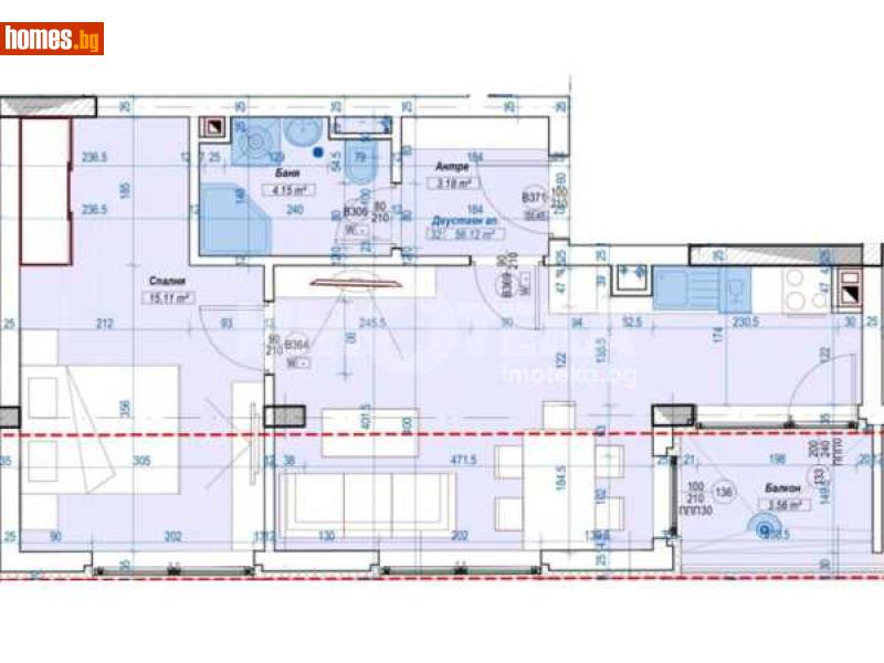 Двустаен, 69m² - Жк. Слатина, София - Апартамент за продажба - ИМОТЕКА АД - 117845193