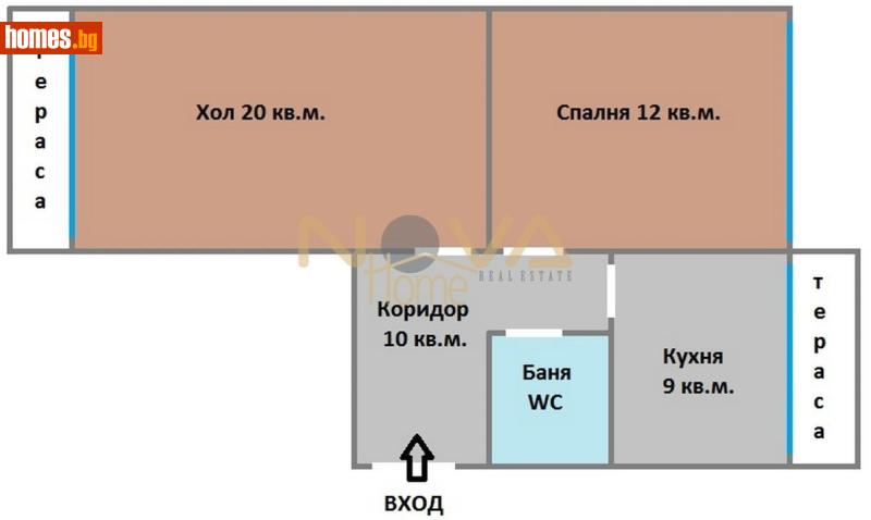 Тристаен, 62m² - Кв. Владиславово, Варна - Апартамент за продажба - НОВА ХОУМ - 117848954