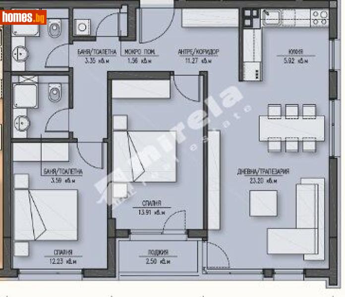 Тристаен, 119m² - Жк. Зона Б5, София - Апартамент за продажба - МИРЕЛА - 117875784
