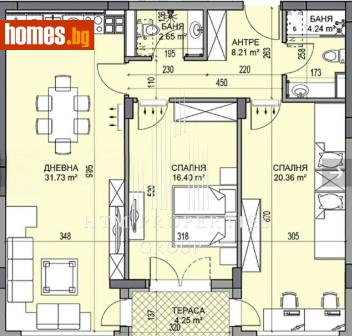 Тристаен, 121m² - Апартамент за продажба - 117886645