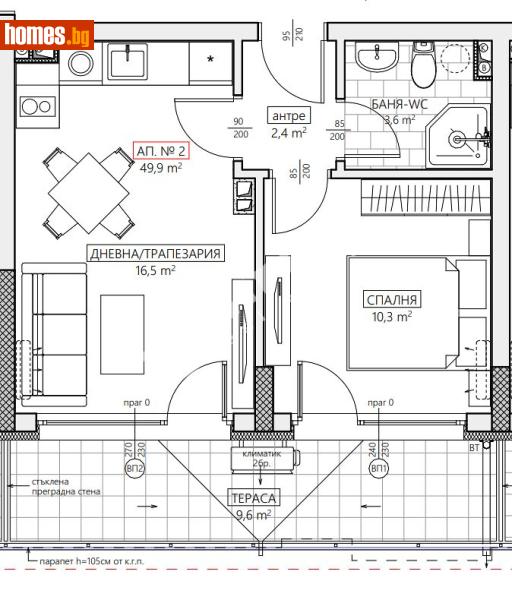 Двустаен, 59m² - Гр.Обзор, Несебър - Апартамент за продажба - МИРЕЛА - 117888694