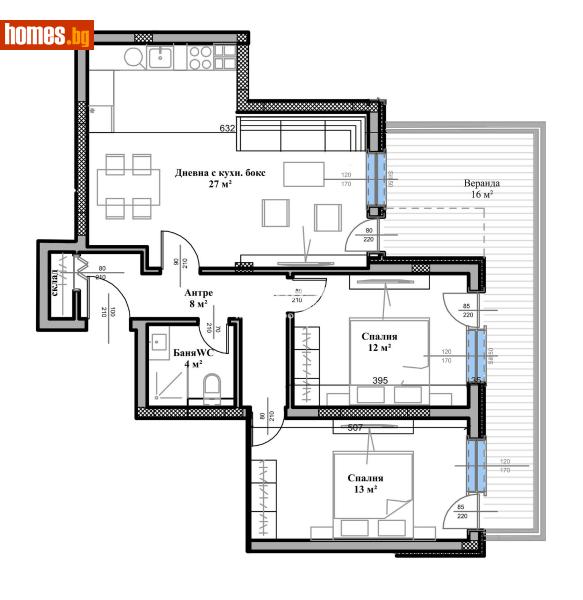 Тристаен, 105m² - Жк. Христо Ботев, Пловдив - Апартамент за продажба - КОНДОР НЕДВИЖИМИ ИМОТИ - 117918032