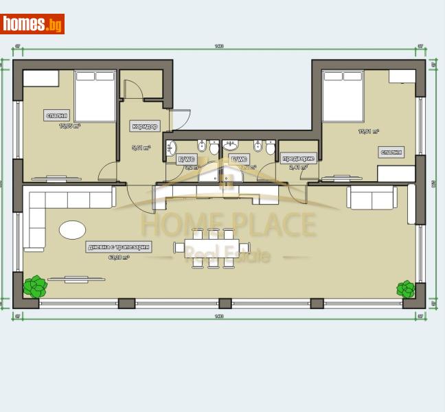 Тристаен, 146m² - Кв. Виница, Варна - Апартамент за продажба - Home Place - 117939921