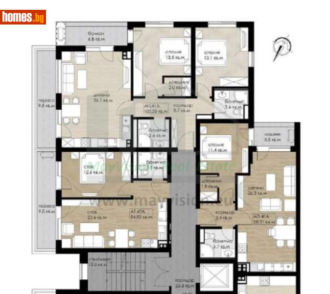 Тристаен, 122m² - Жк. Дружба 2, София - Апартамент за продажба - Myvision Real Estate - 117956086