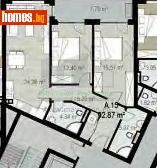 Тристаен, 108m² - Апартамент за продажба - 117956099