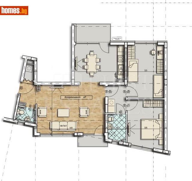 Тристаен, 122m² - Жк. Стрелбище, София - Апартамент за продажба - Фърст Естейтс  - 117967461