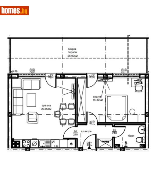 Двустаен, 96m² - Жк Южен, Пловдив - Апартамент за продажба - Deluxe Homes - 117981587