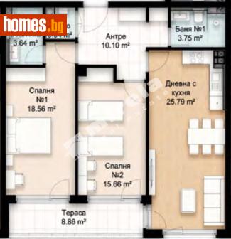 Тристаен, 121m² - Апартамент за продажба - 117997480