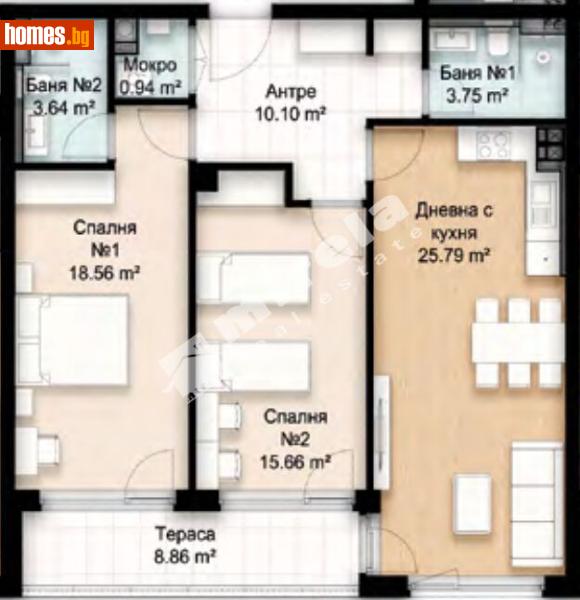 Тристаен, 121m² - Кв. Манастирски Ливади, София - Апартамент за продажба - МИРЕЛА - 117997480