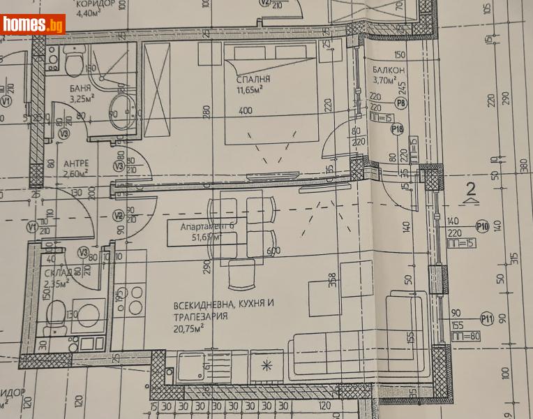 Двустаен, 63m² - Жк. Христо Смирненски, Пловдив - Апартамент за продажба - МАГИЛЕНА - 118015162