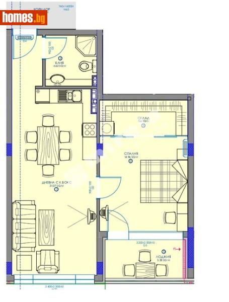 Двустаен, 82m² - Кв. Манастирски Ливади, София - Апартамент за продажба - МИРЕЛА - 118028671