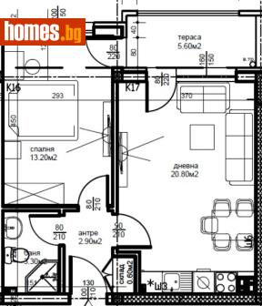 Двустаен, 60m² - Апартамент за продажба - 118029746