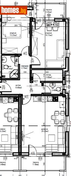 Тристаен, 115m² - Кв. Беломорски, Пловдив - Апартамент за продажба - Deluxe Homes - 118029747