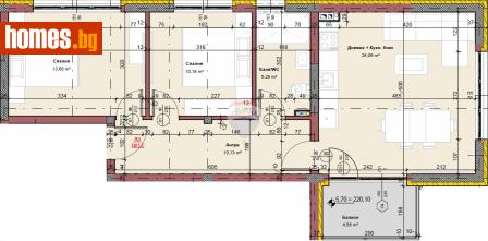 Тристаен, 102m² - Апартамент за продажба - 118043373