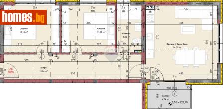 Тристаен, 107m² - Апартамент за продажба - 118043379