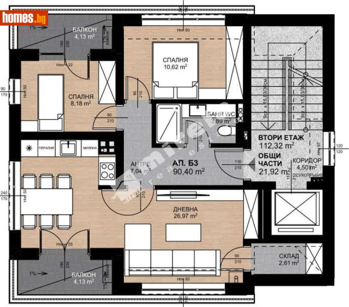 Тристаен, 122m² - Жк. Овча Купел, София - Апартамент за продажба - МИРЕЛА - 118045326
