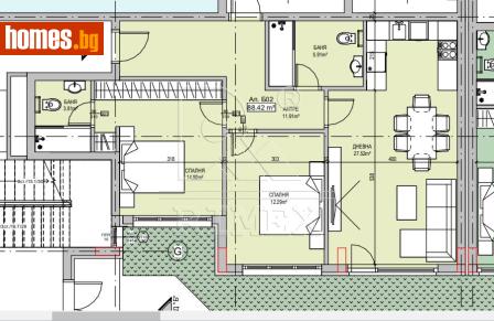 Тристаен, 102m² - Апартамент за продажба - 118061531
