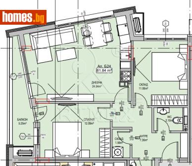 Тристаен, 95m² - Апартамент за продажба - 118061537