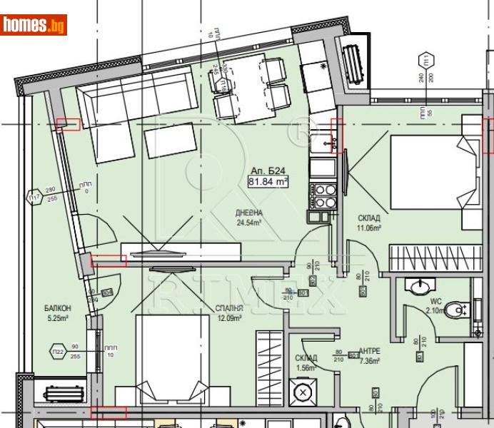 Тристаен, 95m² - Кв. Манастирски Ливади, София - Апартамент за продажба - Римекс Имоти - 118061537