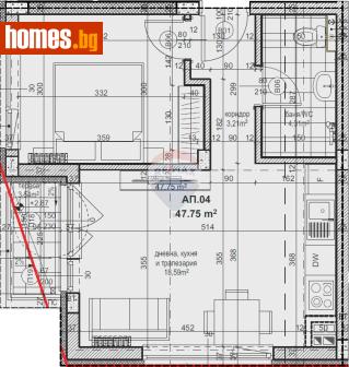Двустаен, 61m² - Апартамент за продажба - 118062924