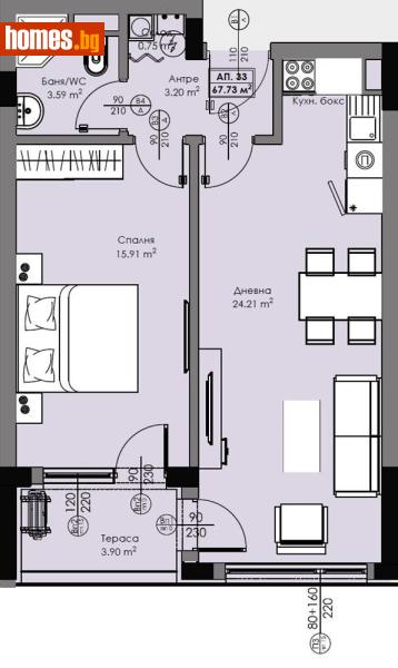 Двустаен, 68m² - Жк. Славейков, Бургас - Апартамент за продажба - Триада естейтс - 118064559