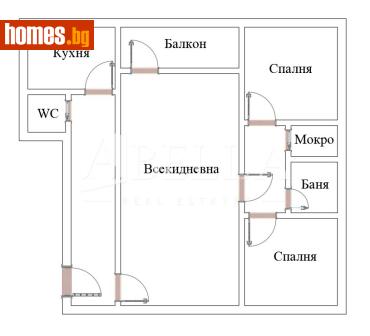 Тристаен, 91m² - Апартамент за продажба - 118073325
