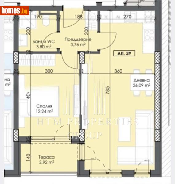 Двустаен, 72m² - Жк. Тракия, Пловдив - Апартамент за продажба - Ейч Ти Ем Пропъртис Груп ЕООД - 118078035