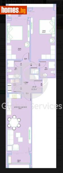 Тристаен, 115m² - Кв. Малинова Долина, София - Апартамент за продажба - Глобъл Сървисиз ООД - 118078326