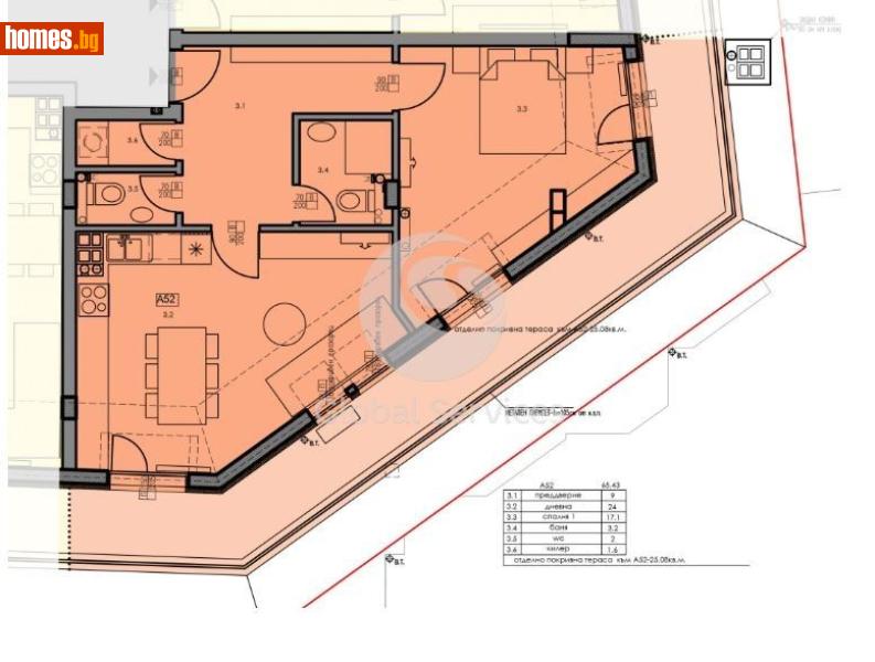Двустаен, 85m² - Жк. Дружба 1, София - Апартамент за продажба - Глобъл Сървисиз ООД - 118078381