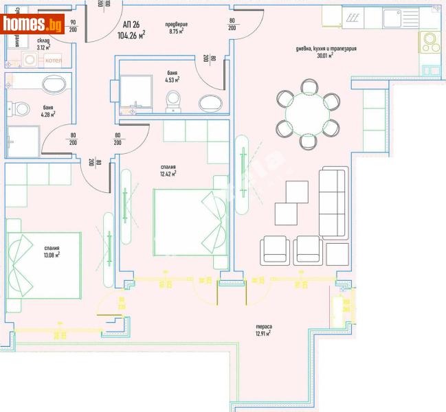Тристаен, 125m² - Кв. Малинова Долина, София - Апартамент за продажба - МИРЕЛА - 118081377