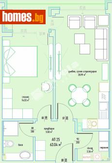 Двустаен, 78m² - Апартамент за продажба - 118081411