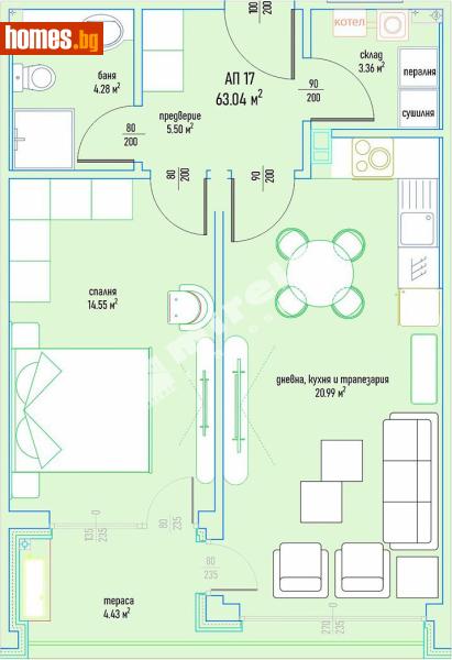 Двустаен, 80m² - Кв. Малинова Долина, София - Апартамент за продажба - МИРЕЛА - 118081414