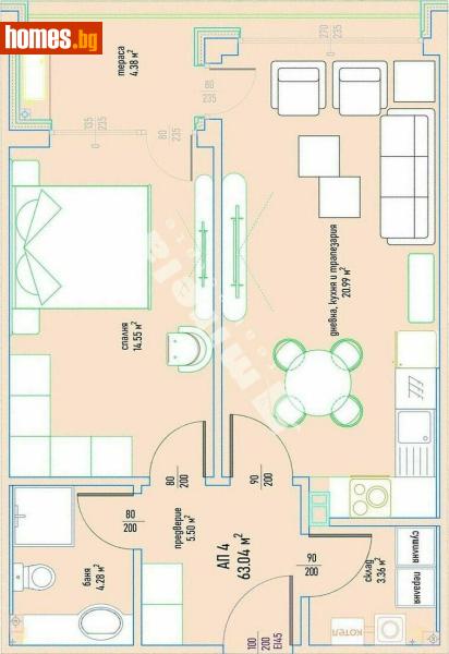 Двустаен, 75m² - Кв. Малинова Долина, София - Апартамент за продажба - МИРЕЛА - 118081553