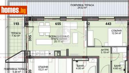 Двустаен, 75m² - Апартамент за продажба - 118095982