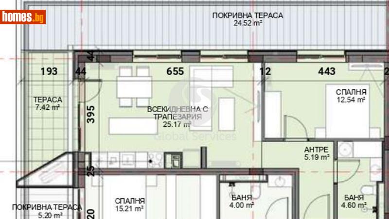 Двустаен, 75m² - Кв. Бояна, София - Апартамент за продажба - Глобъл Сървисиз ООД - 118095982