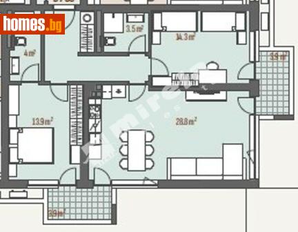 Тристаен, 115m² - Апартамент за продажба - 118098792