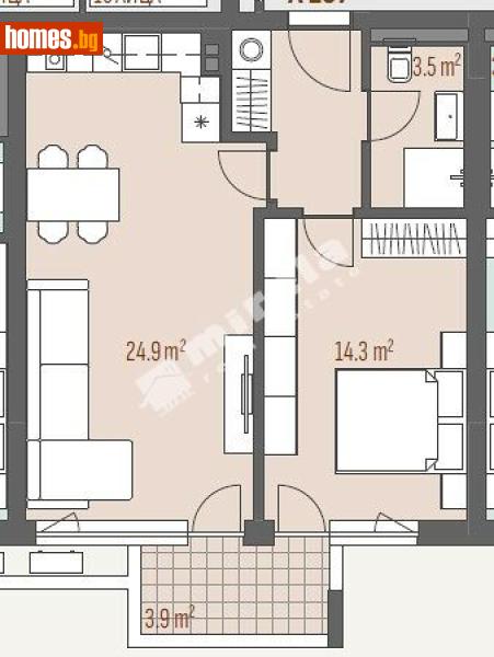 Двустаен, 70m² - Жк. Левски Г, София - Апартамент за продажба - МИРЕЛА - 118098832
