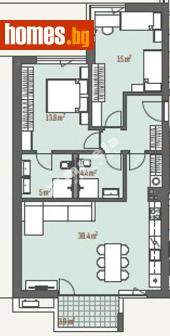 Тристаен, 109m² - Апартамент за продажба - 118098908