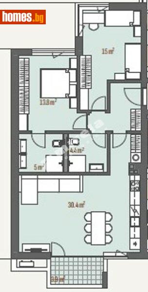 Тристаен, 109m² - Жк. Левски Г, София - Апартамент за продажба - МИРЕЛА - 118098926