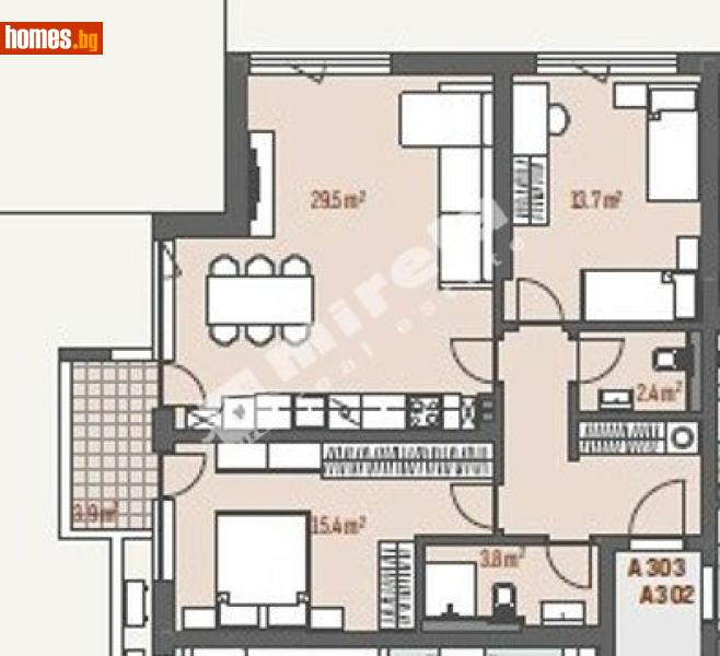 Тристаен, 107m² - Жк. Левски Г, София - Апартамент за продажба - МИРЕЛА - 118098984