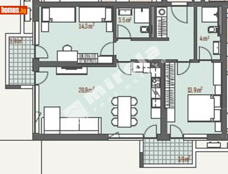 Тристаен, 115m² - Жк. Левски Г, София - Апартамент за продажба - МИРЕЛА - 118099015