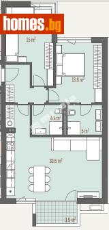 Тристаен, 109m² - Апартамент за продажба - 118099063